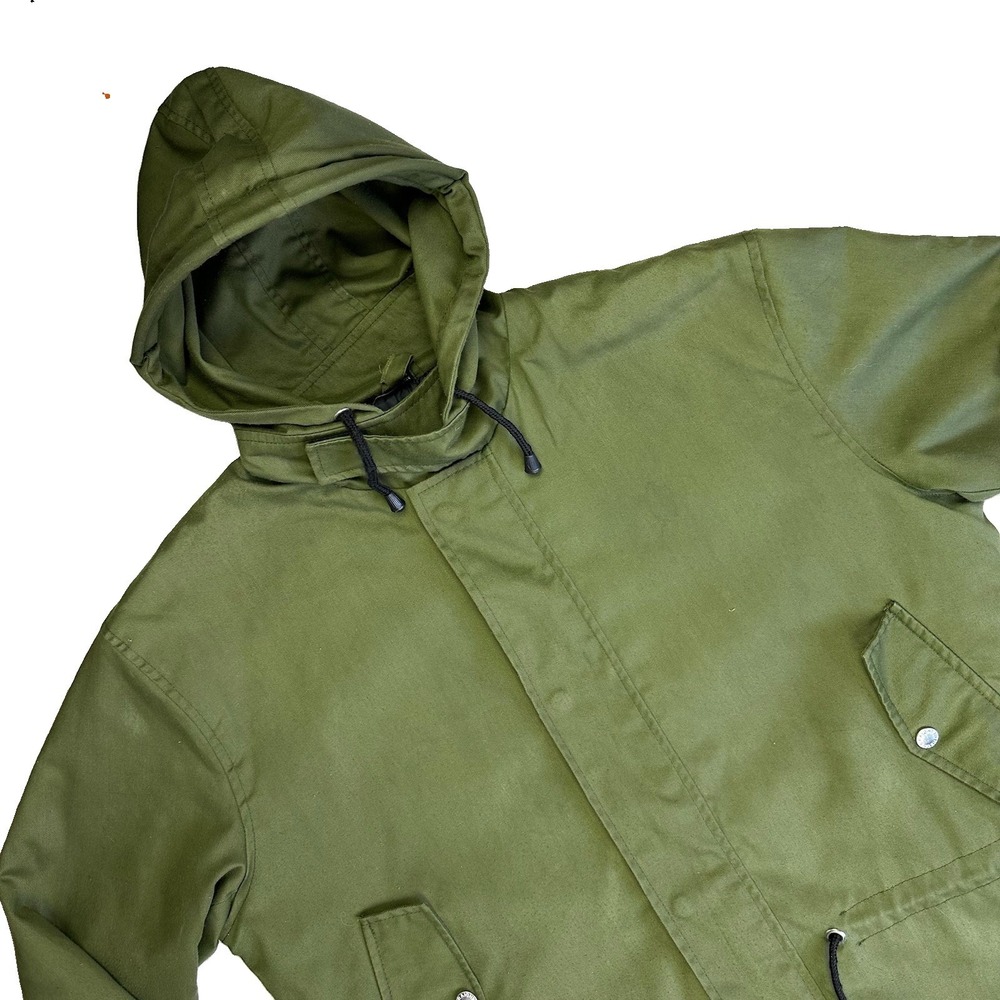 Straight To Hell Hunter Fishtail Parka Jacket Hooded Men L Green Lined Gorpcore - Picture 2 of 11